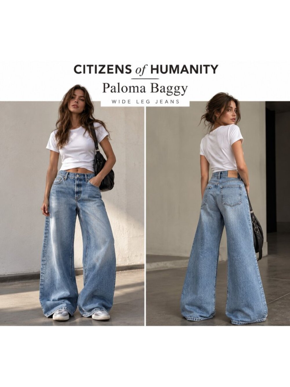 Citizens of Humanity Women's Paloma Baggy Wide Leg Jeans Blue Size 27